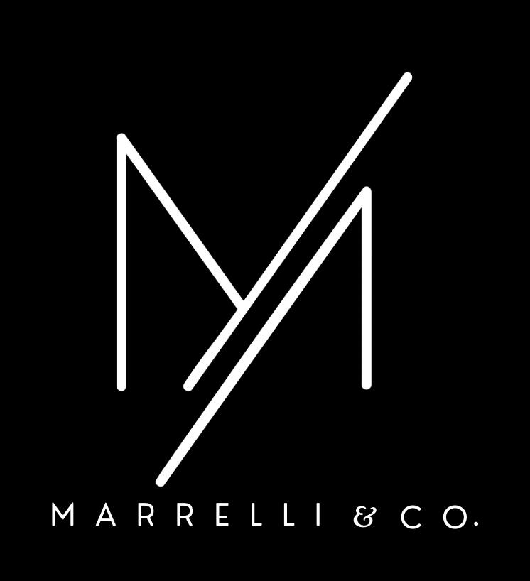 Marrelli & Co logo in white on black background